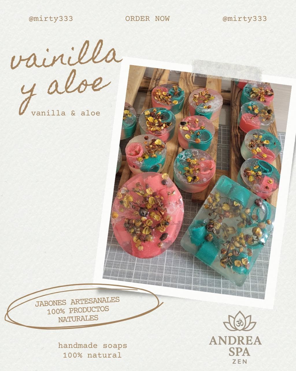 Jabón de Vainilla y Aloe